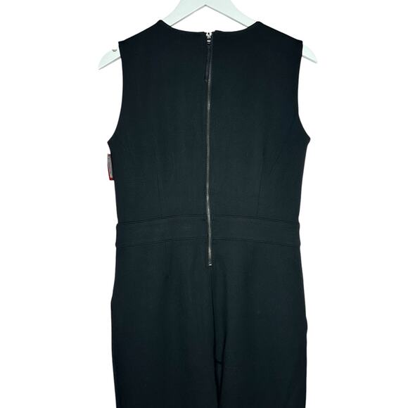 NWT Spanx The Perfect Jumpsuit Black Sleeveless Shaping Tech Flare Size Medium - Picture 7 of 12